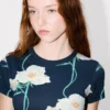Kenzo Archive Rose’ T-Shirt in Cotton Kenzo Archive Rose’ T-Shirt in Cotton