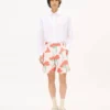 Kenzo Archive Rose’ Tailored Shorts in Technical Taffeta