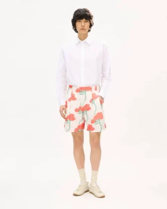 Kenzo Archive Rose’ Tailored Shorts in Technical Taffeta