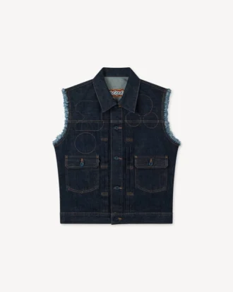 Kenzo Badges’ Cut off Trucker in Japanese Denim