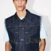 Kenzo Badges’ Cut off Trucker in Japanese Denim Kenzo Badges’ Cut off Trucker in Japanese Denim