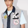 Kenzo Badges’ Cut off Trucker in Japanese Denim Kenzo Badges’ Cut off Trucker in Japanese Denim