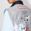 Kenzo Badges’ Cut off Trucker in Japanese Denim Kenzo Badges’ Cut off Trucker in Japanese Denim