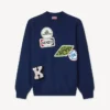 Kenzo Badges’ Embroidered Jumper in Cotton Wool