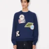 Kenzo Badges’ Embroidered Jumper in Cotton Wool