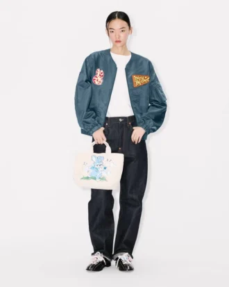 Kenzo Badges’ Light Collarless Bomber