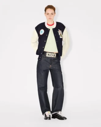 Kenzo Badges’ Oversized Varsity Blouson in Wool