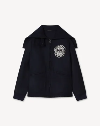 Kenzo Badges’ Peacoat in Mixed Wool
