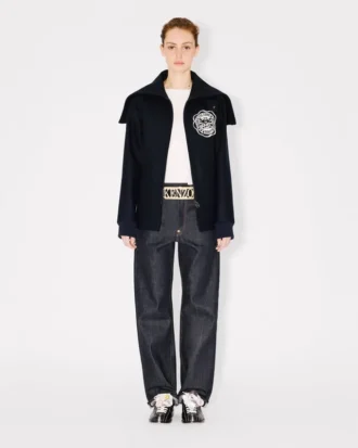 Kenzo Badges’ Peacoat in Mixed Wool