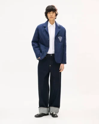 Kenzo Badges’ Quilted Workwear Jacket in Cupro