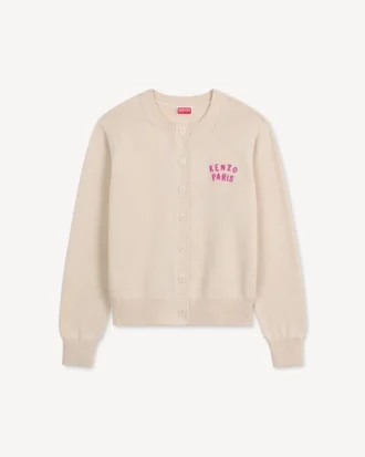 Kenzo Boke Heart’ Cardigan in Cotton Wool