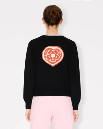 Kenzo Boke Heart’ Cardigan in Cotton Wool
