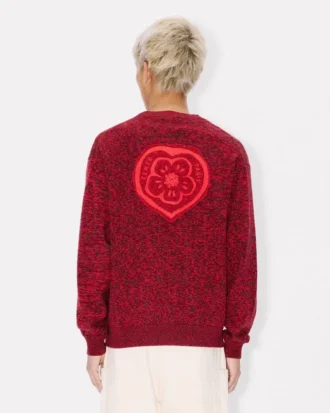 Kenzo Boke Heart’ Cardigan in Cotton Wool