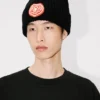 Kenzo Boke Heart’ Embroidered Beanie in Wool and Cotton
