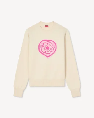 Kenzo Boke Heart’ Jumper in Cotton Wool