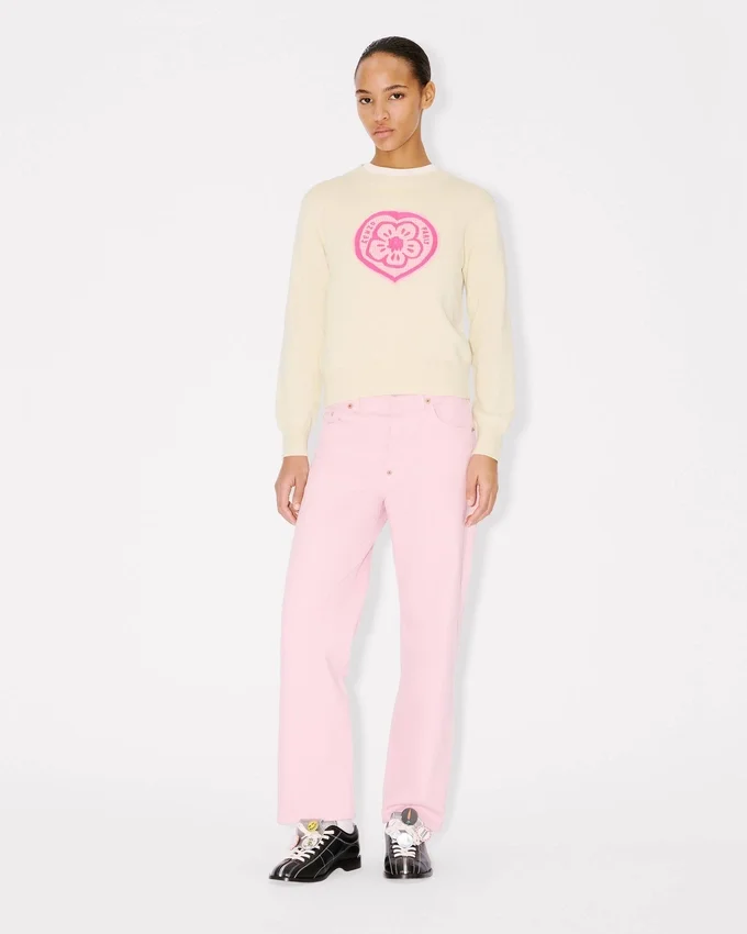 Kenzo Boke Heart’ Jumper in Cotton Wool Kenzo Boke Heart’ Jumper in Cotton Wool