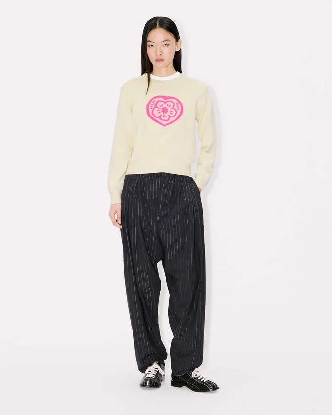 Kenzo Boke Heart’ Jumper in Cotton Wool Kenzo Boke Heart’ Jumper in Cotton Wool