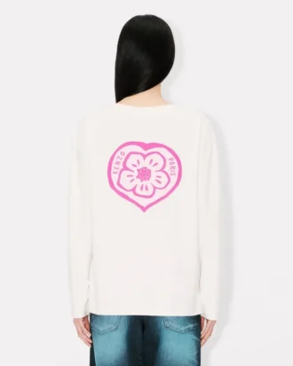 Kenzo Boke Heart’ Long Sleeve T-Shirt in Cotton