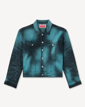 Kenzo Boke Heart’ Oversized Trucker Jacket in Japanese Denim