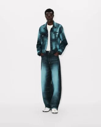 Kenzo Boke Heart’ Oversized Trucker Jacket in Japanese Denim