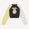 Kenzo Cartoon’ Cropped Sweatshirt in Cotton Kenzo Cartoon’ Cropped Sweatshirt in Cotton