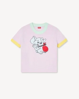 Kenzo Cartoon’ Cropped Top in Spongy Cotton