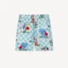 Kenzo Cartoon’ Elasticated Shorts in Cotton Seersucker