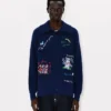 Kenzo Cartoon’ Embellished Cardigan in Wool Cotton Kenzo Cartoon’ Embellished Cardigan in Wool Cotton