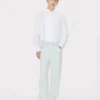 Kenzo Cartoon’ Embroidered Cargo Monkey Fit Jeans in Stone Bleach Chambray