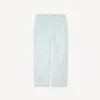 Kenzo Cartoon’ Embroidered Cargo Monkey Fit Jeans in Stone Bleach Chambray