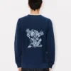 Kenzo Cartoon’ Embroidered Outlined Sweatshirt in Cotton Kenzo Cartoon’ Embroidered Outlined Sweatshirt in Cotton