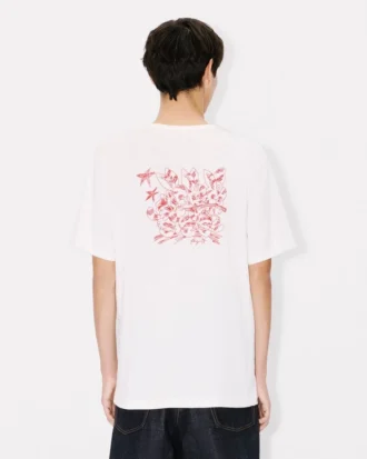Kenzo Cartoon’ Embroidered Outlined T-Shirt in Cotton