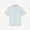 Kenzo Cartoon’ Embroidered Short Sleeve Shirt in Stone Bleach Chambray Kenzo Cartoon’ Embroidered Short Sleeve Shirt in Stone Bleach Chambray