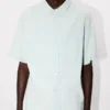 Kenzo Cartoon’ Embroidered Short Sleeve Shirt in Stone Bleach Chambray Kenzo Cartoon’ Embroidered Short Sleeve Shirt in Stone Bleach Chambray
