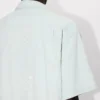 Kenzo Cartoon’ Embroidered Short Sleeve Shirt in Stone Bleach Chambray Kenzo Cartoon’ Embroidered Short Sleeve Shirt in Stone Bleach Chambray