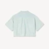 Kenzo Cartoon’ Embroidered Short Sleeve Shirt in Stone Bleach Chambray