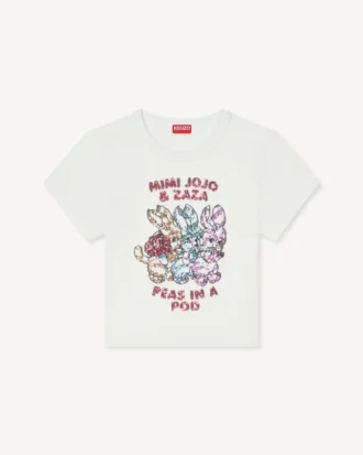 Kenzo Cartoon’ Embroidered T-Shirt in Cotton Kenzo Cartoon’ Embroidered T-Shirt in Cotton