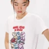 Kenzo Cartoon’ Embroidered T-Shirt in Cotton Kenzo Cartoon’ Embroidered T-Shirt in Cotton