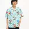 Kenzo Cartoon’ Hawaiian Short Sleeve Shirt in Cotton Seersucker Kenzo Cartoon’ Hawaiian Short Sleeve Shirt in Cotton Seersucker