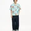 Kenzo Cartoon’ Hawaiian Short Sleeve Shirt in Cotton Seersucker Kenzo Cartoon’ Hawaiian Short Sleeve Shirt in Cotton Seersucker