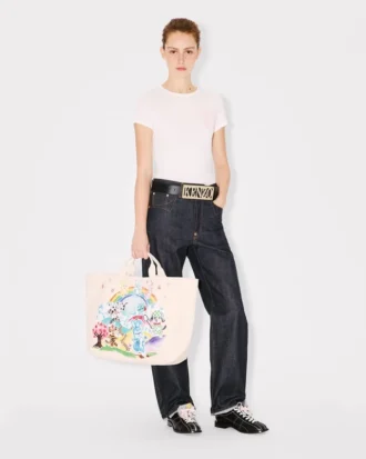 Kenzo Cartoon’ Large Tote Bag in Canvas