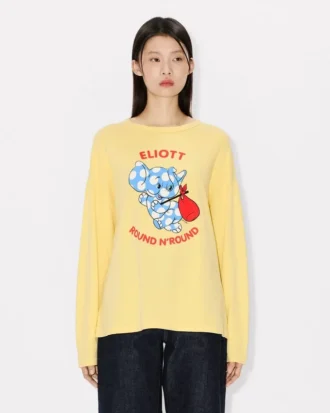 Kenzo Cartoon’ Long Sleeve T-Shirt in Cotton