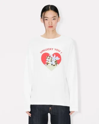 Kenzo Cartoon’ Long Sleeve T-Shirt in Cotton