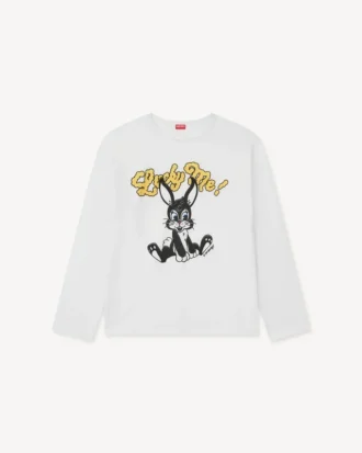 Kenzo Cartoon’ Long Sleeves T-Shirt in Cotton