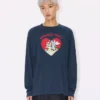 Kenzo Cartoon’ Outlined Relax Long Sleeve T-Shirt in Cotton Kenzo Cartoon’ Outlined Relax Long Sleeve T-Shirt in Cotton