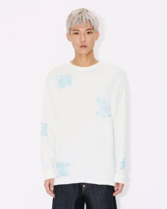 Kenzo Cartoon’ Outlined Relax Long Sleeve T-Shirt in Cotton