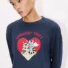 Kenzo Cartoon’ Outlined Relax Long Sleeve T-Shirt in Cotton Kenzo Cartoon’ Outlined Relax Long Sleeve T-Shirt in Cotton