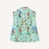Kenzo Cartoon’ Sleeveless Top in Mixed Silk Linen Kenzo Cartoon’ Sleeveless Top in Mixed Silk Linen