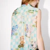 Kenzo Cartoon’ Sleeveless Top in Mixed Silk Linen Kenzo Cartoon’ Sleeveless Top in Mixed Silk Linen