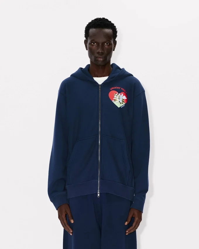 Kenzo Cartoon’ Zip up Hoodie in Cotton Kenzo Cartoon’ Zip up Hoodie in Cotton